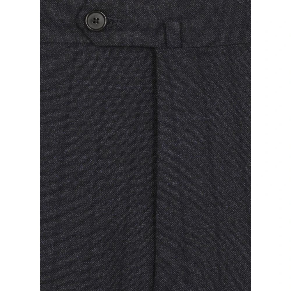 Caruso Blauw Wollen Pak Jas Klassieke Stijl Blue Heren