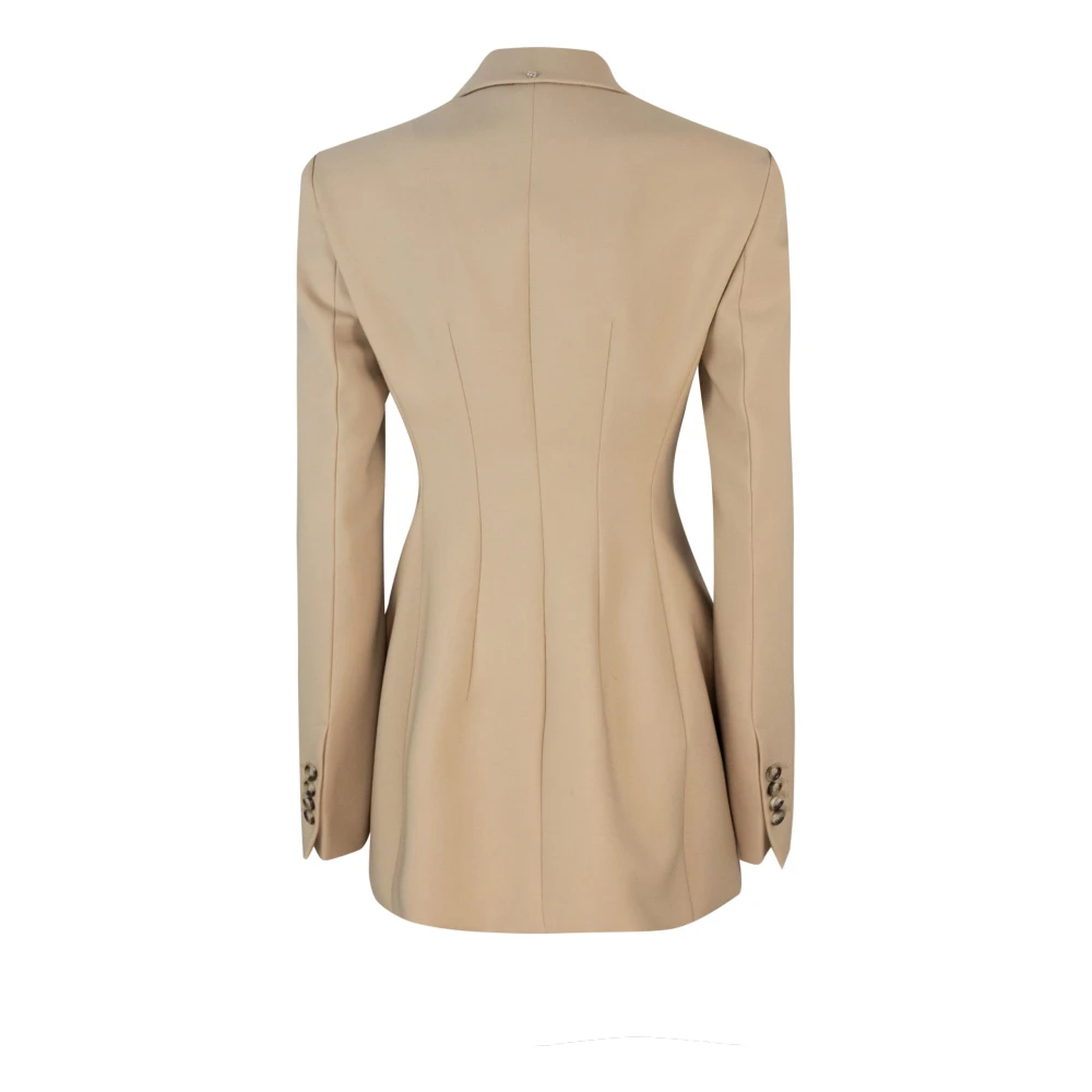 SPORTMAX Bruine Slim Fit Wollen Jas Brown Dames