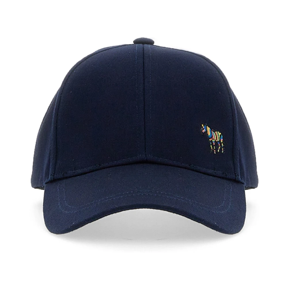 PS By Paul Smith Zebra Hard Visor Baseball Cap Blue Heren