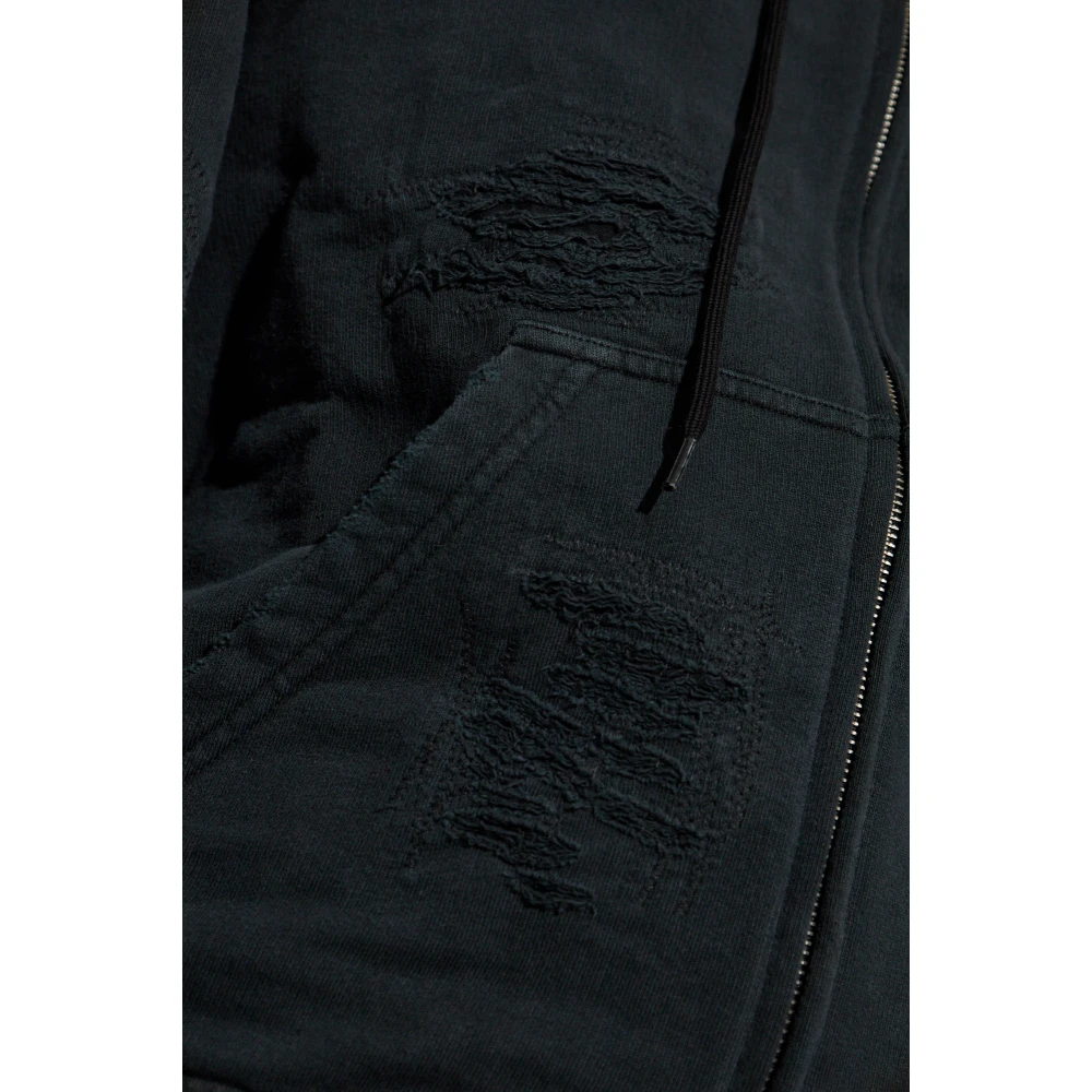 MM6 Maison Margiela Zip-Up Sweatshirt Black Dames