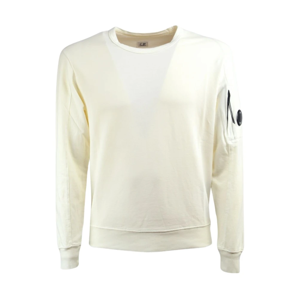 C.P. Company Licht Fleece Sweatshirt Designer ID White Heren