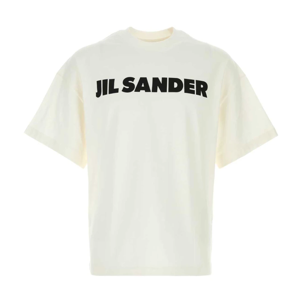 Jil Sander Men's White Logo T-Shirt - T-Shirts - L - Tops