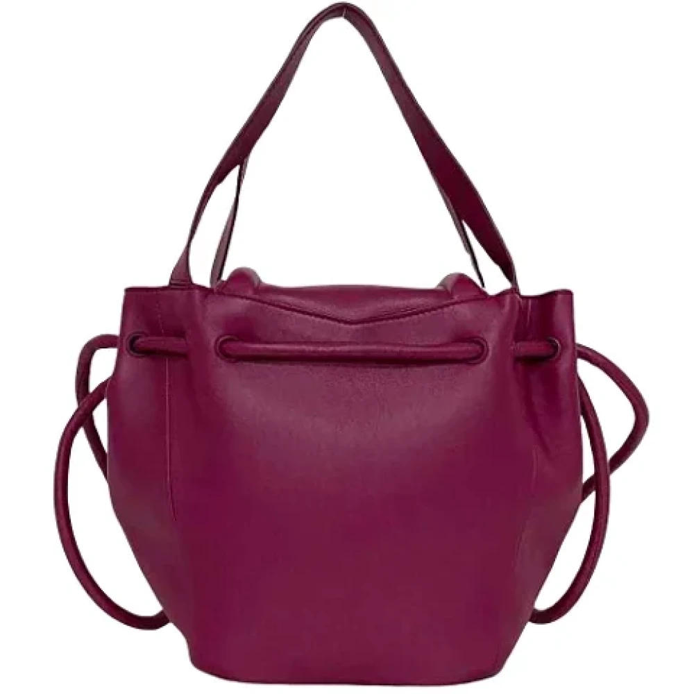 Bottega Veneta Vintage Pre-owned Leather shoulder-bags Purple Dames