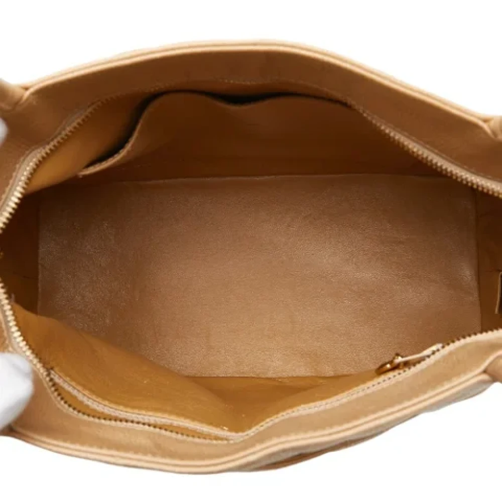 Chanel Vintage Pre-owned Leather handbags Beige Dames