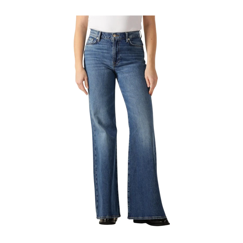 7 For All Mankind Women's Blue Flare Jeans, W29, Retro Flare Jeans