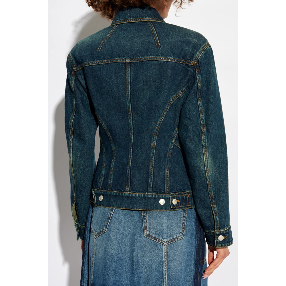 alexander mcqueen Denim jas Blue Dames