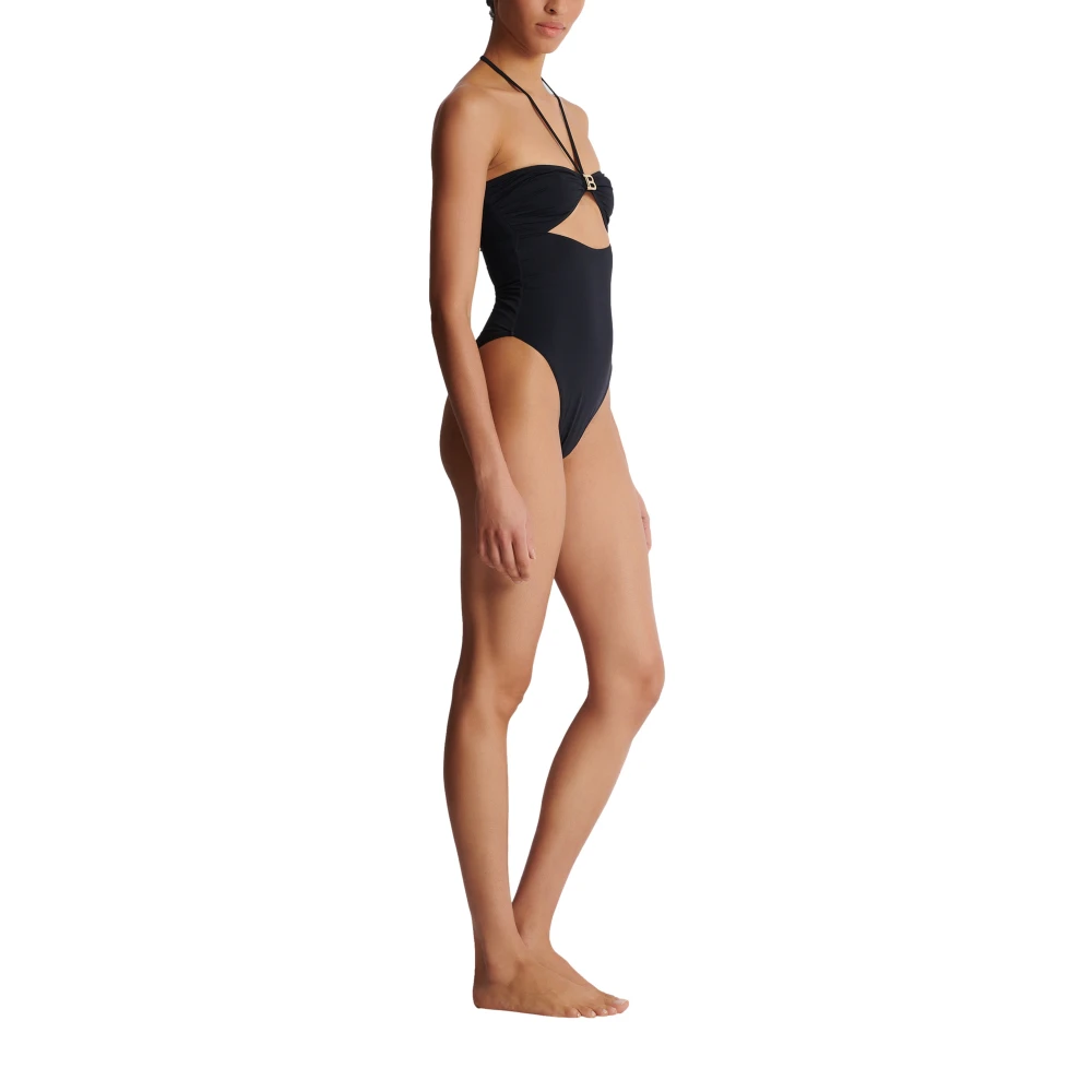 Balmain Badpak met uitsnijding Black Dames