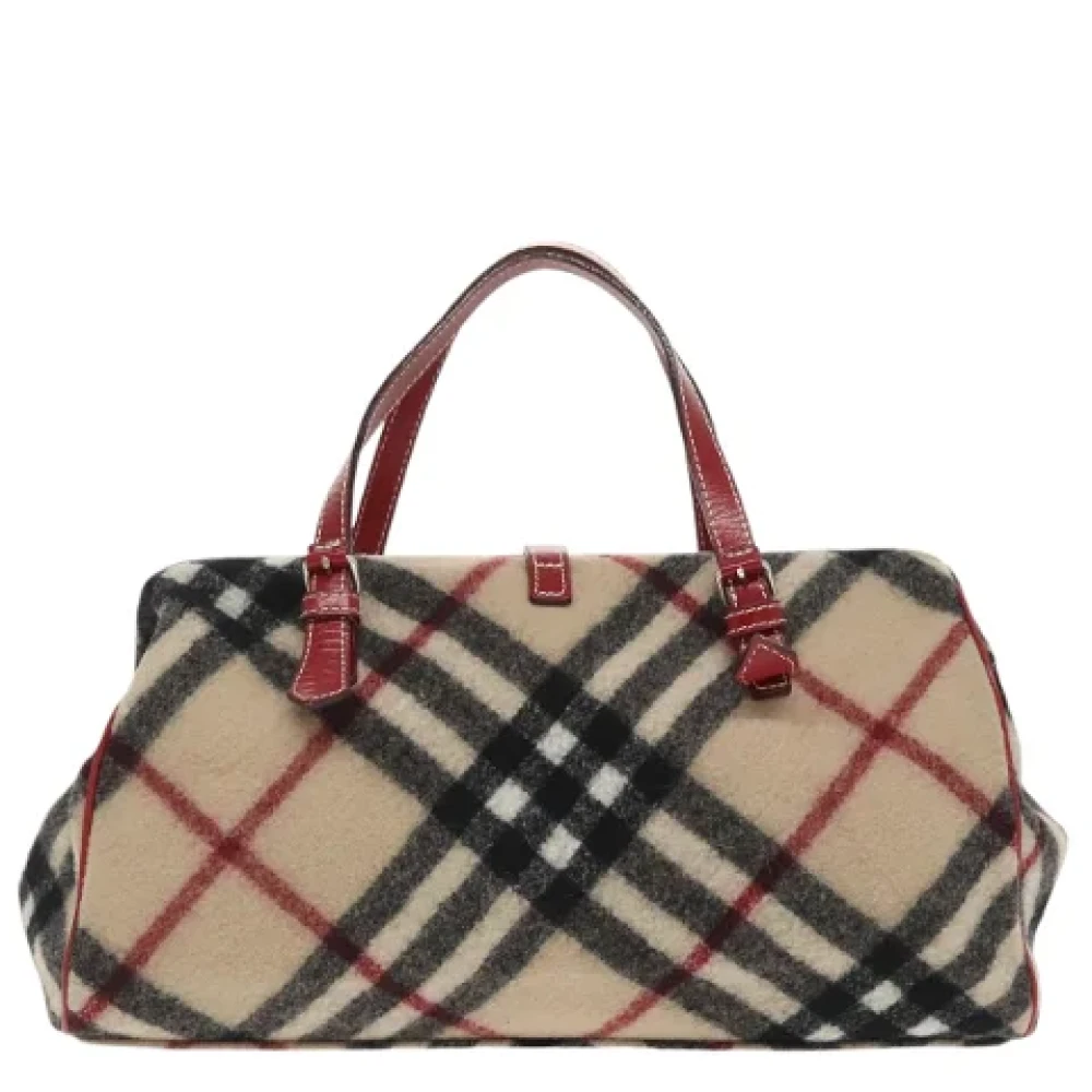 Burberry Vintage Pre-owned Canvas handbags Beige Dames