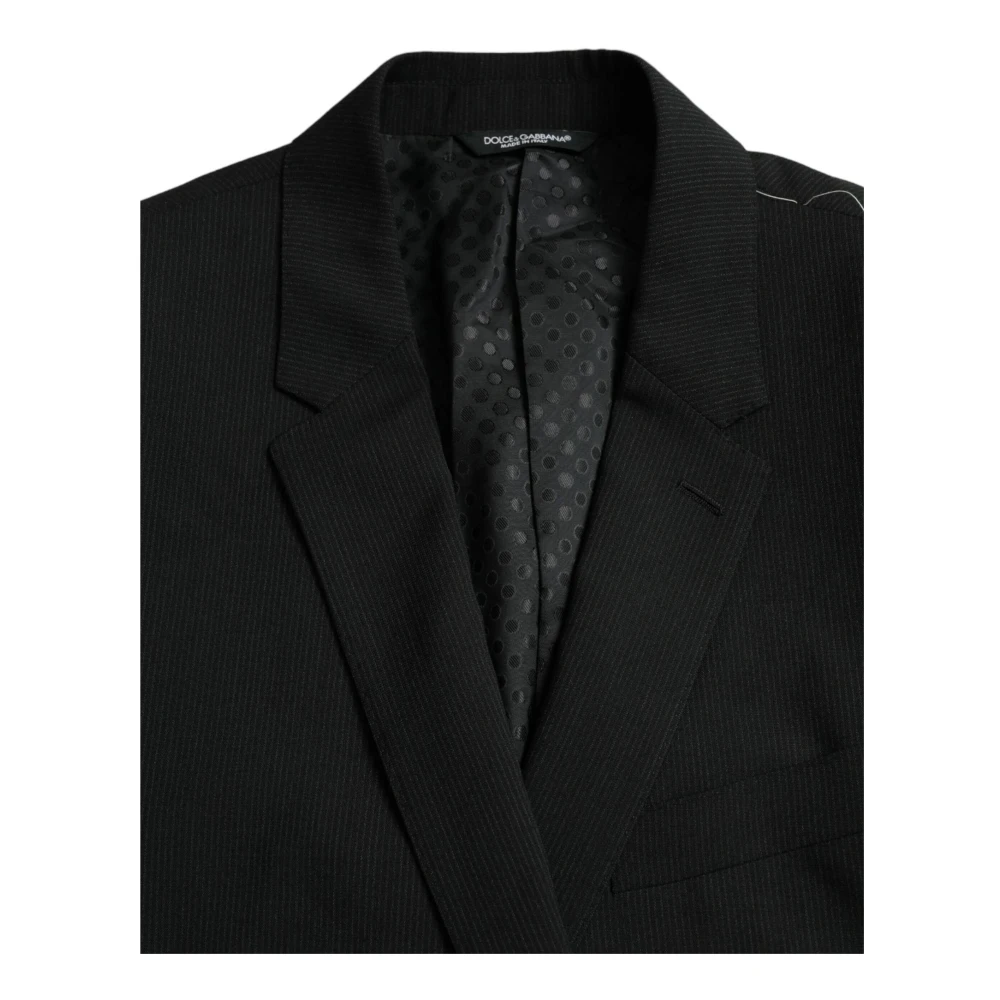 Dolce & Gabbana Blauwe Slim Fit Blazer Eén Knoop Blue Heren