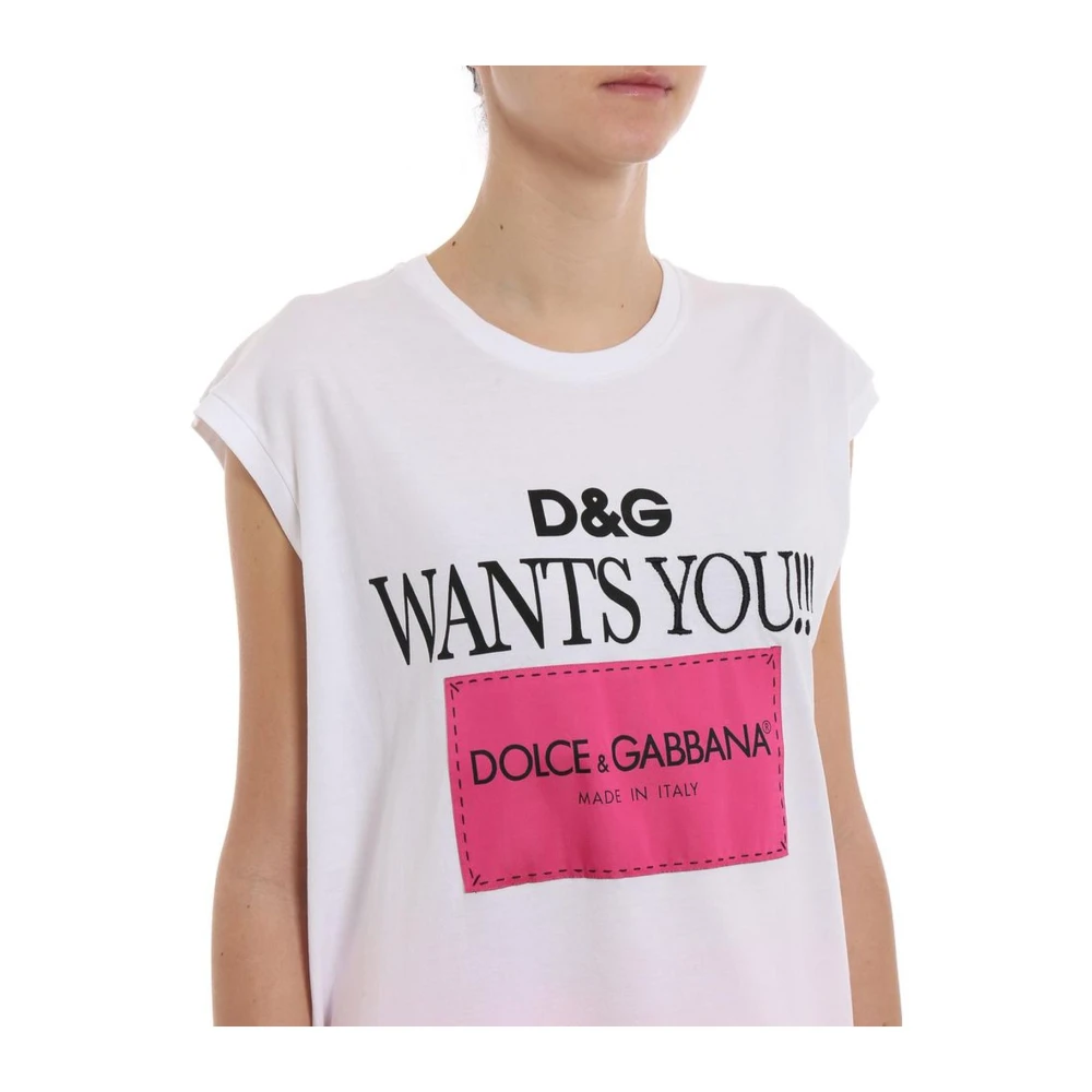 Dolce & Gabbana Mouwloze Top White Dames