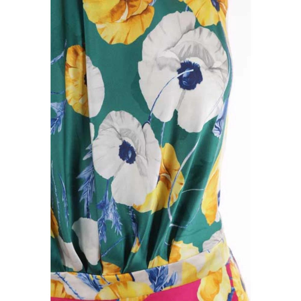 Raquel Diniz Bloemenzijden jurk met open rug Multicolor Dames