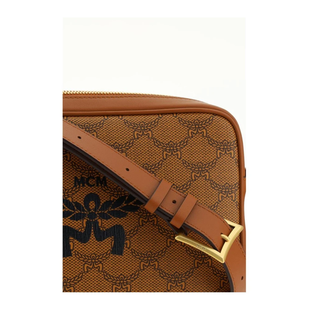 MCM Monogram Schoudertas met Verstelbare Band Brown Heren