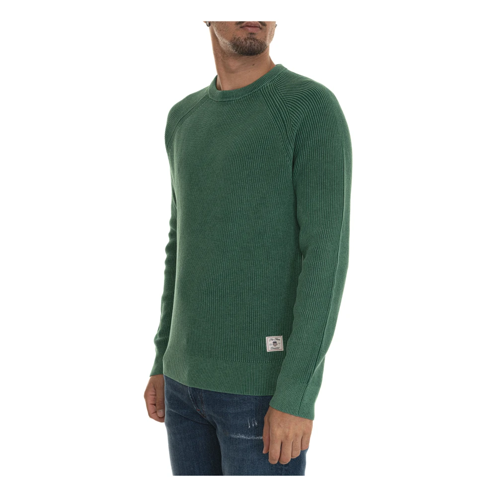 Gant Stone Washed Raglan Mouw Katoenen Trui Green Heren