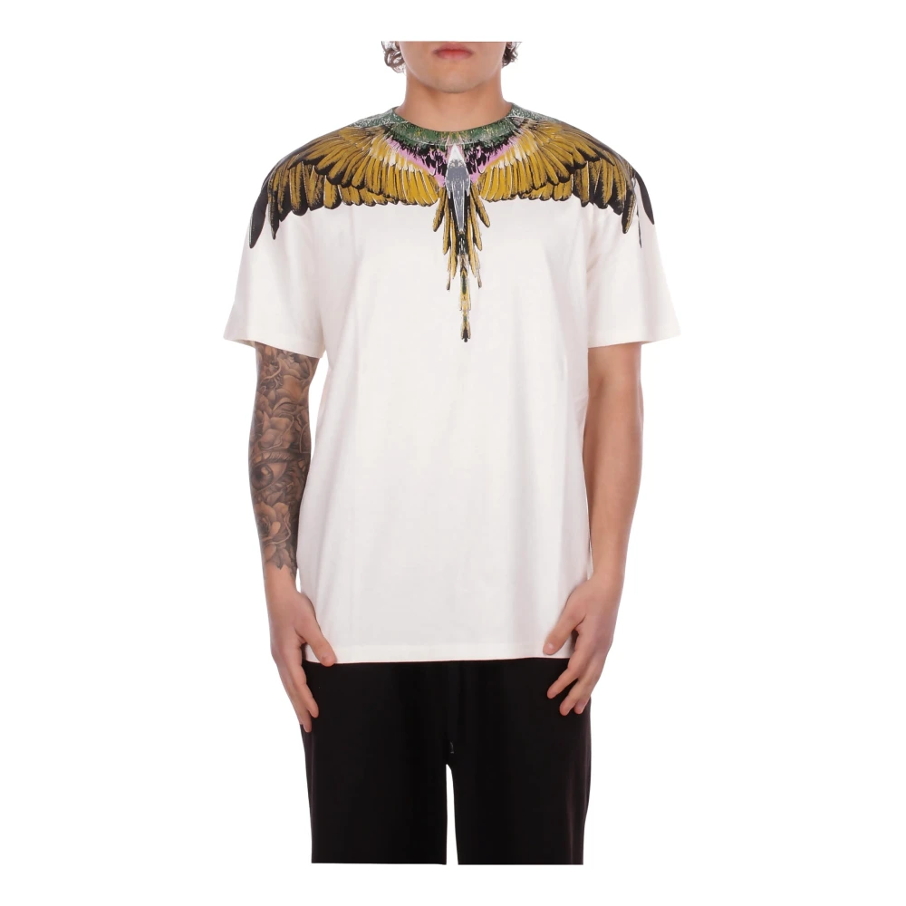 Marcelo Burlon Men's White Country Of Milan Logo Frontale T-Shirt - T-Shirts - Xl - Tops