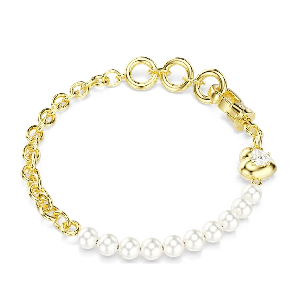 Swarovski Idyllia Armband, Kristallperle, 18K Goldbeschichtet Weiß  - Image 2