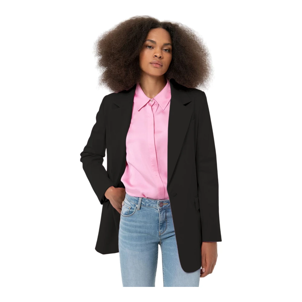 Fracomina Dames Synthetische Jas Stijl Fr24Sj3010W66901 Black Dames