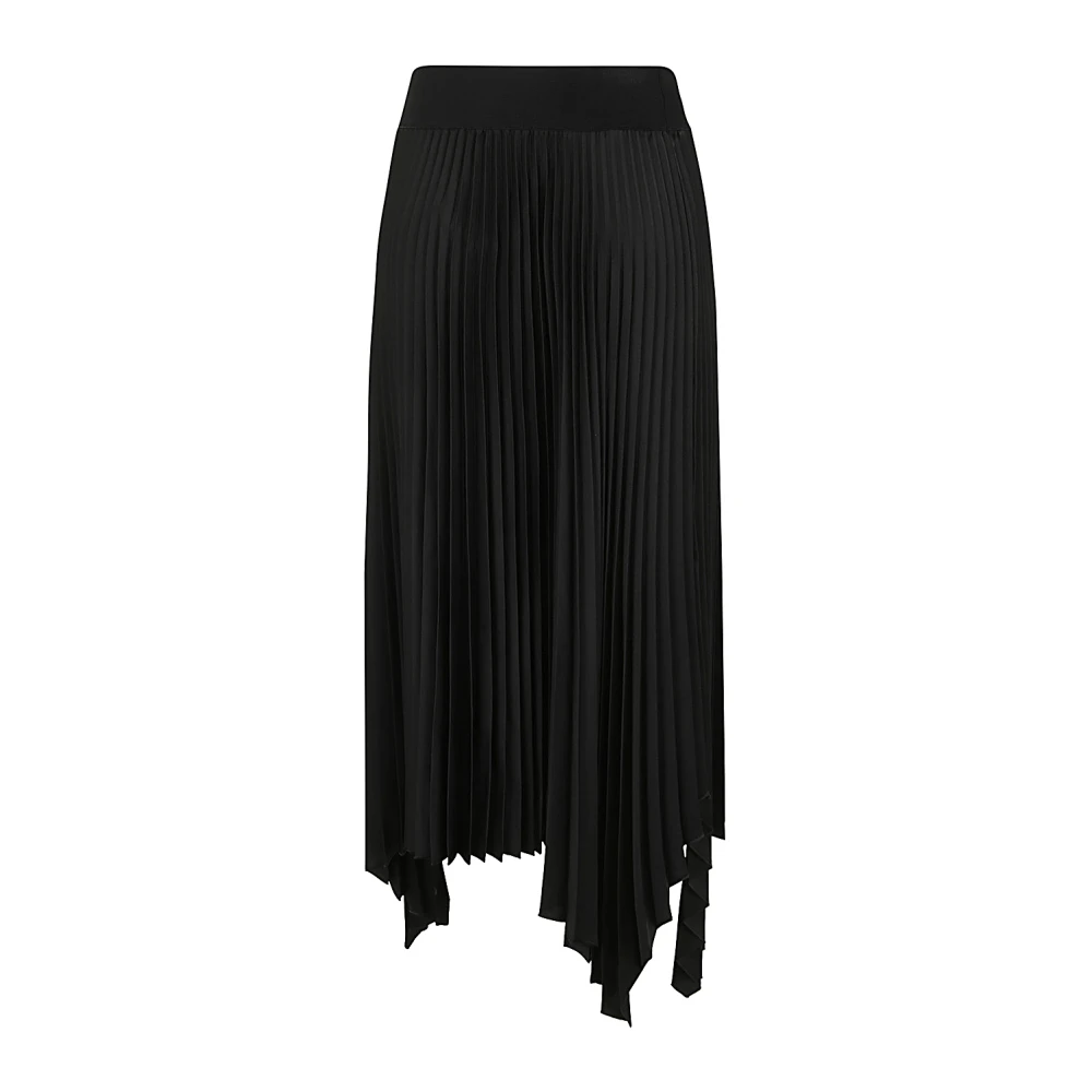 joseph Zwarte Gebreide Weef Plissé Rok Black Dames