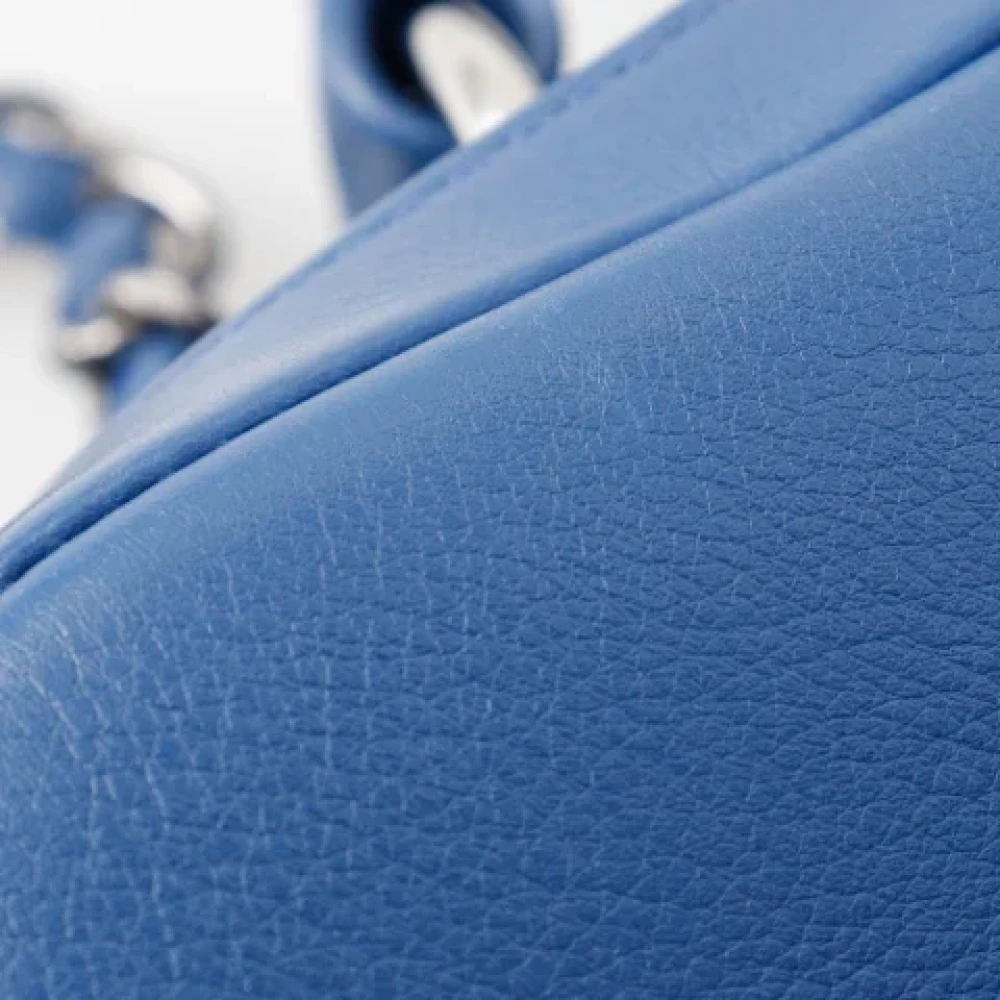 Chanel Vintage Pre-owned Leather handbags Blue Dames