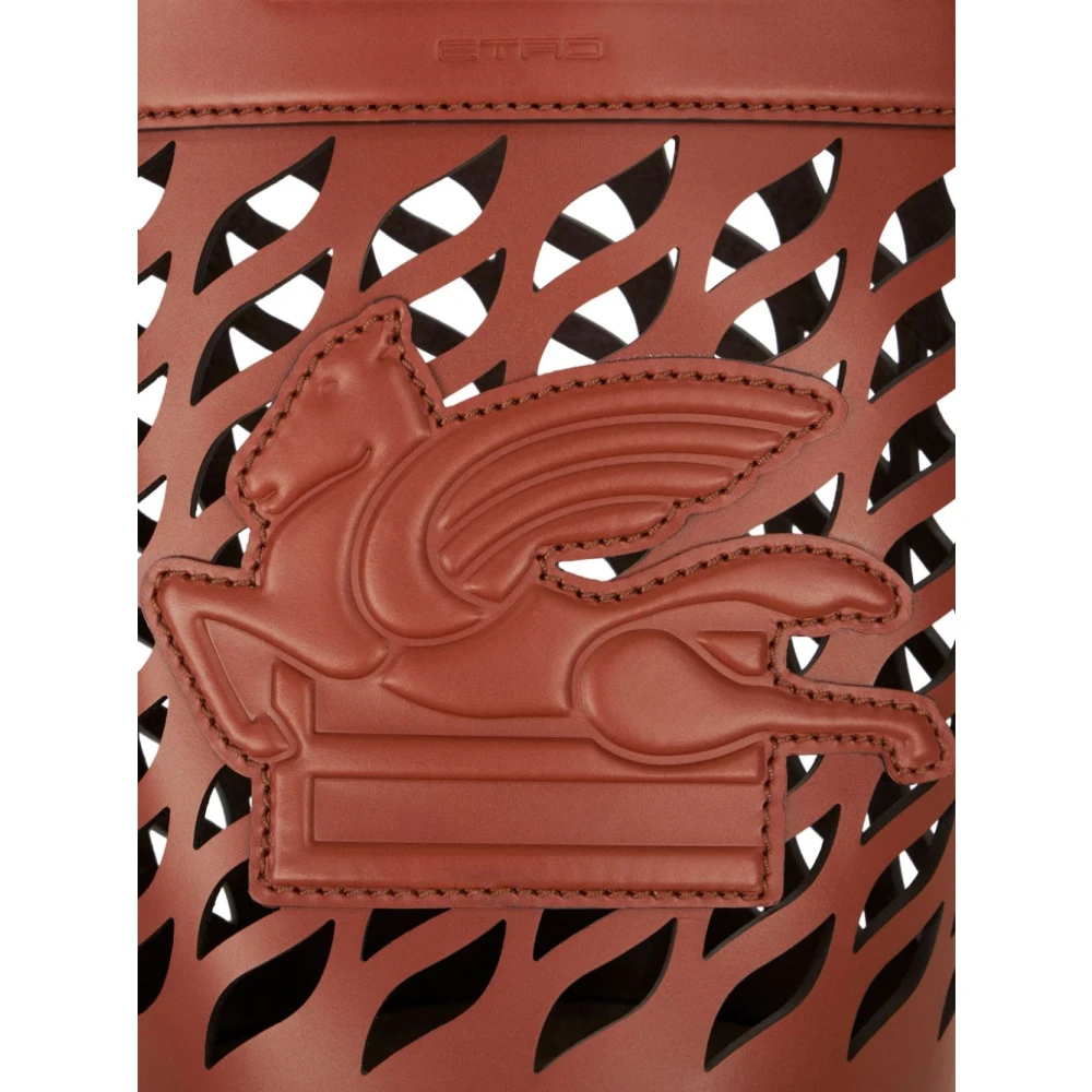 ETRO Coffa Leren Bucket Tas Brown Dames