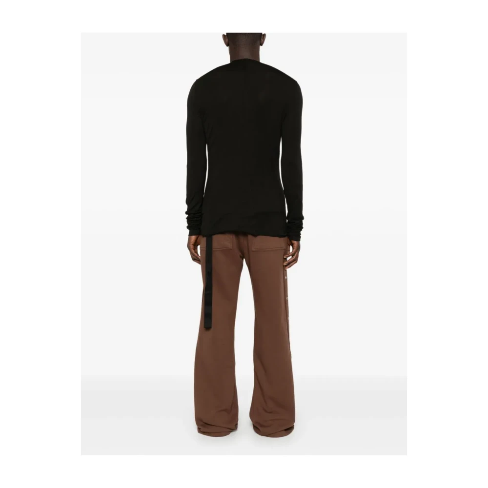 Rick Owens Zwarte T-shirts en Polos met Ruwe Randen Black Heren