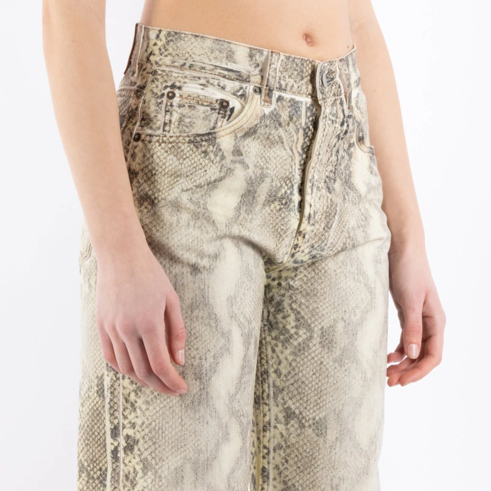 Acne Studios Python Print Broek Multicolor Dames
