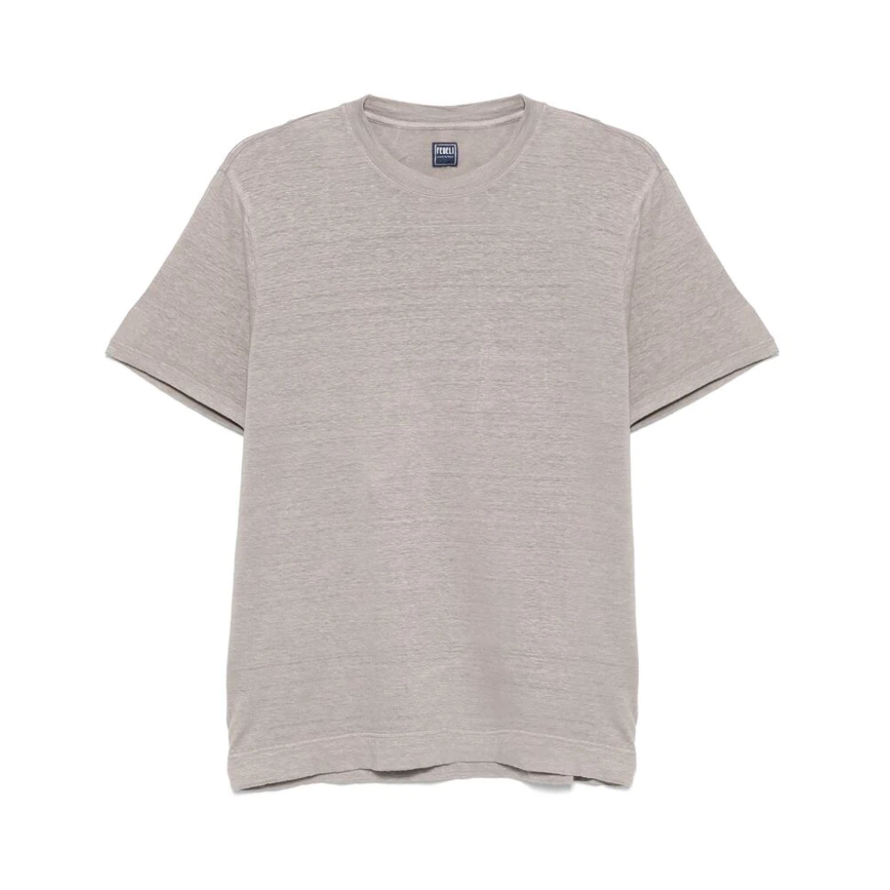 Fedeli Grijs Slagschip Korte Mouw T-shirt Gray Heren