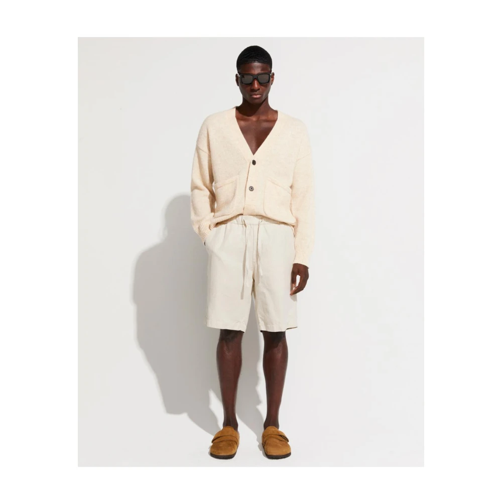 Elvine Linnen shorts comfortabele pasvorm biologisch katoen Beige Heren