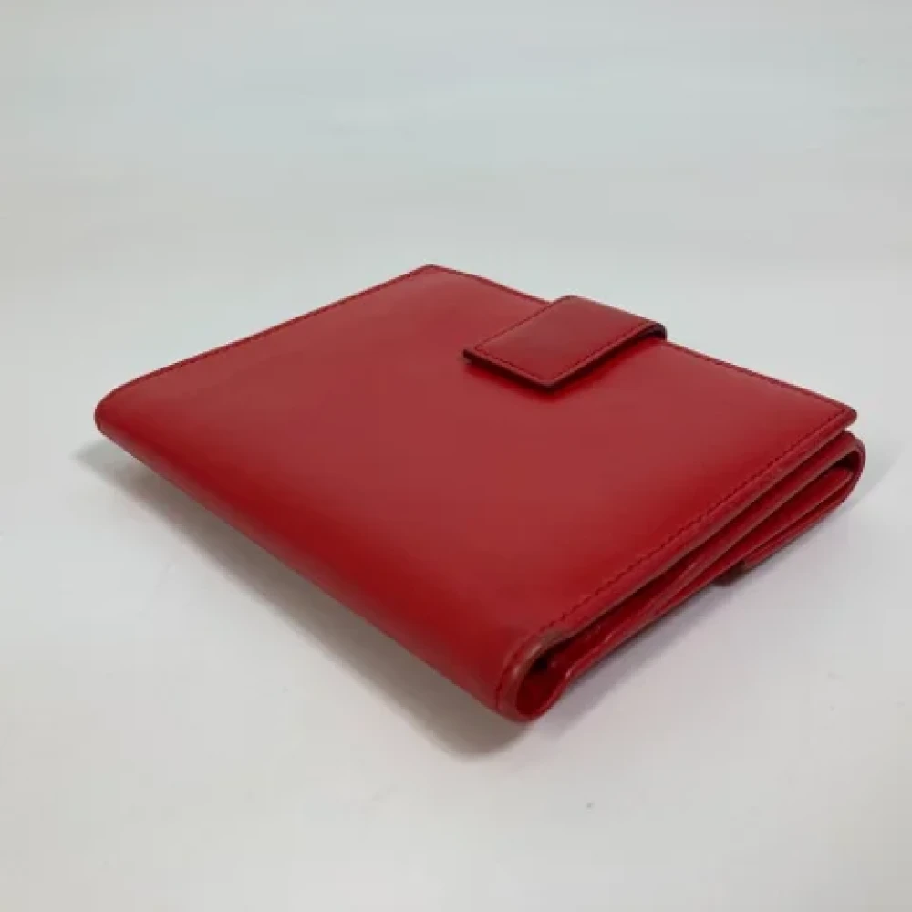 Salvatore Ferragamo Pre-owned Leather wallets Red Dames