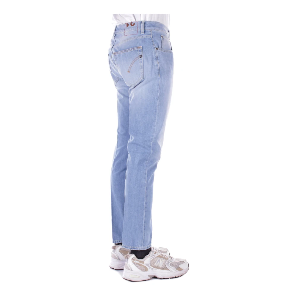 Dondup Blauwe Slim Fit Jeans met Logo Blue Heren