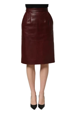High Waist Pencil Cut Midi Skirt