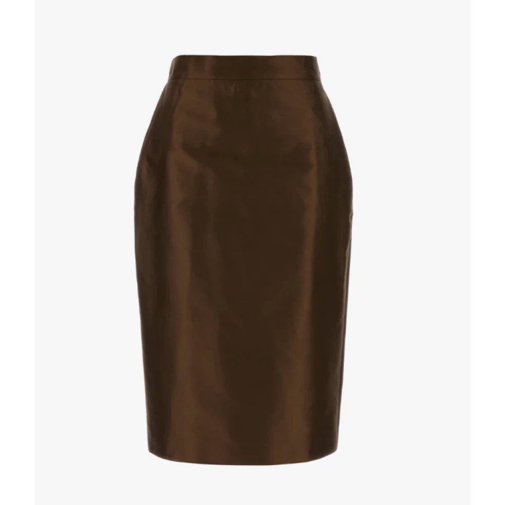 Max Mara Brown Pencil Skirts, Female, S, Mstegoista