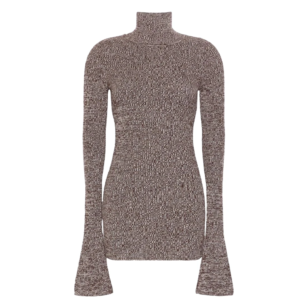 Sportmax , Turtlenecks, Female, Brown, M, Bouquet Top