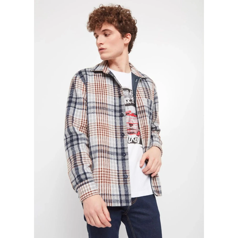 Gaudi Lange Mouw Shirt Multicolor Heren