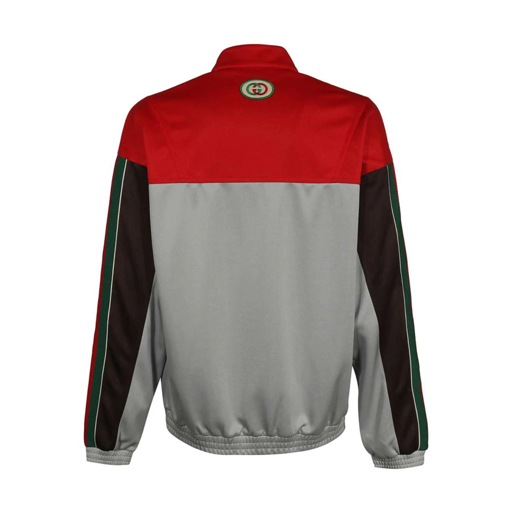 Gucci Web Detail Techno Fabric Jacket Multicolor Heren