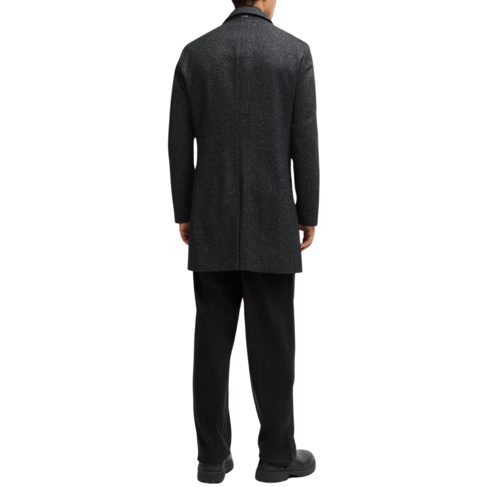 Boss Zwarte Winterjas Hyde Bib Black Heren