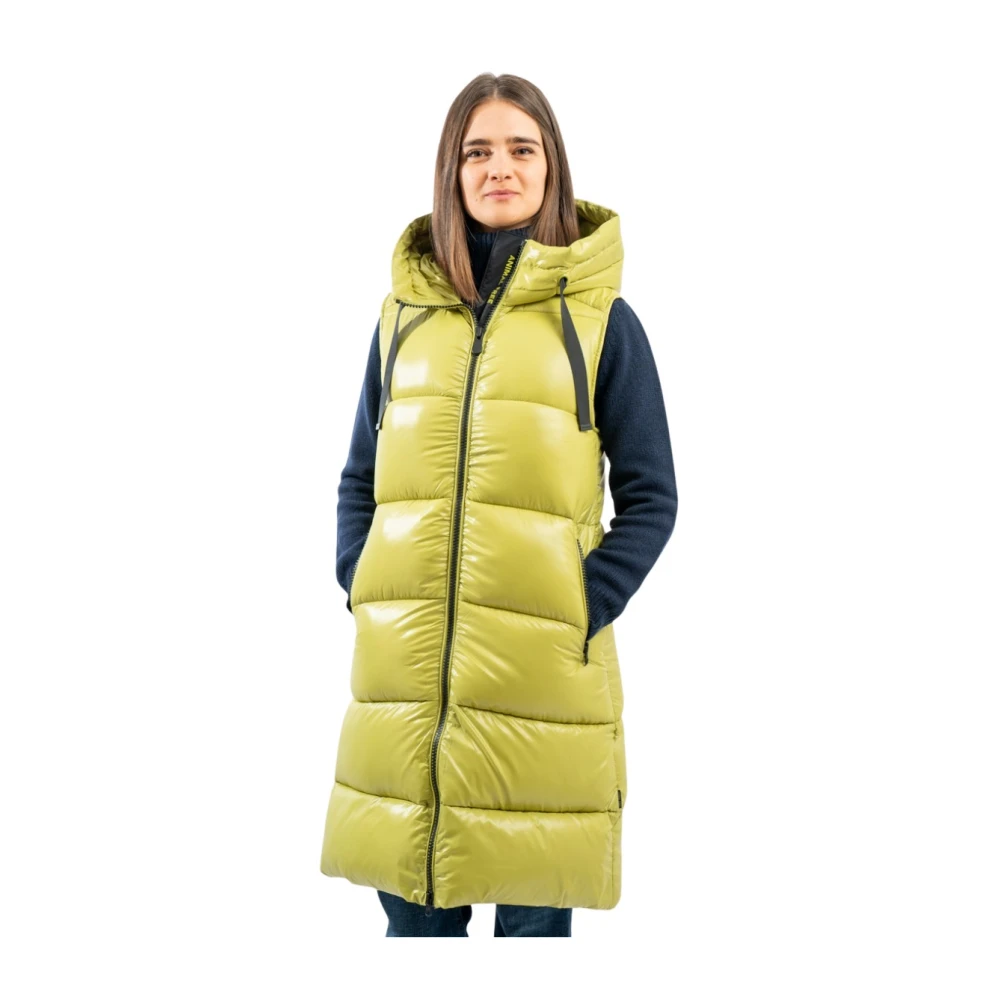 Save The Duck Gilet met capuchon voor dames Iria Yellow Dames