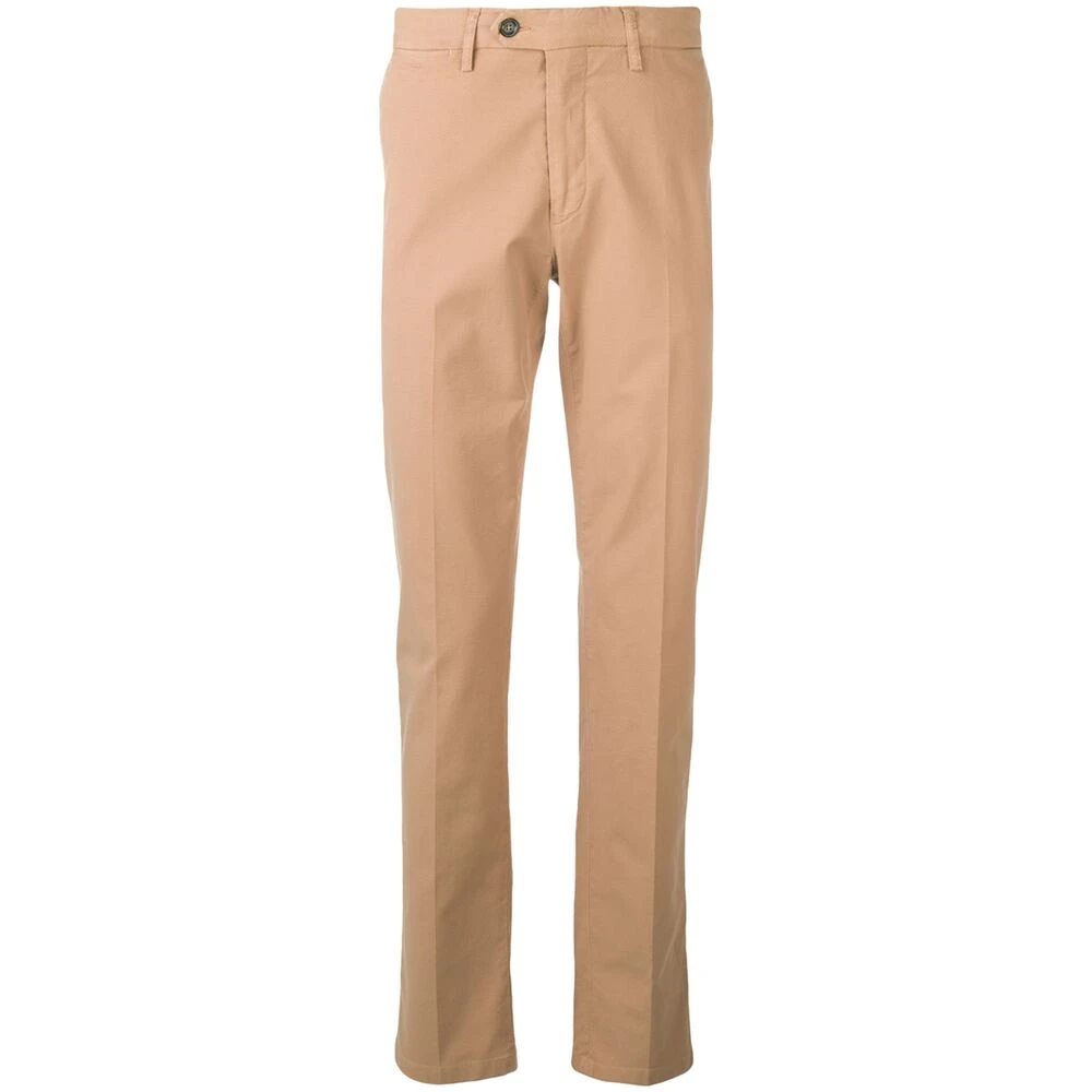 Canali Lichtbruine katoenen maatwerkbroek Brown Heren