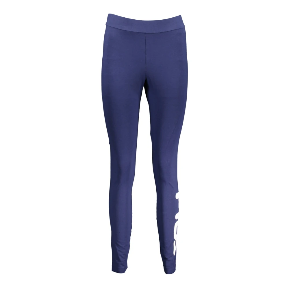 Fila Blå Leggings med Midjeband Tryck Logo Blue, Dam