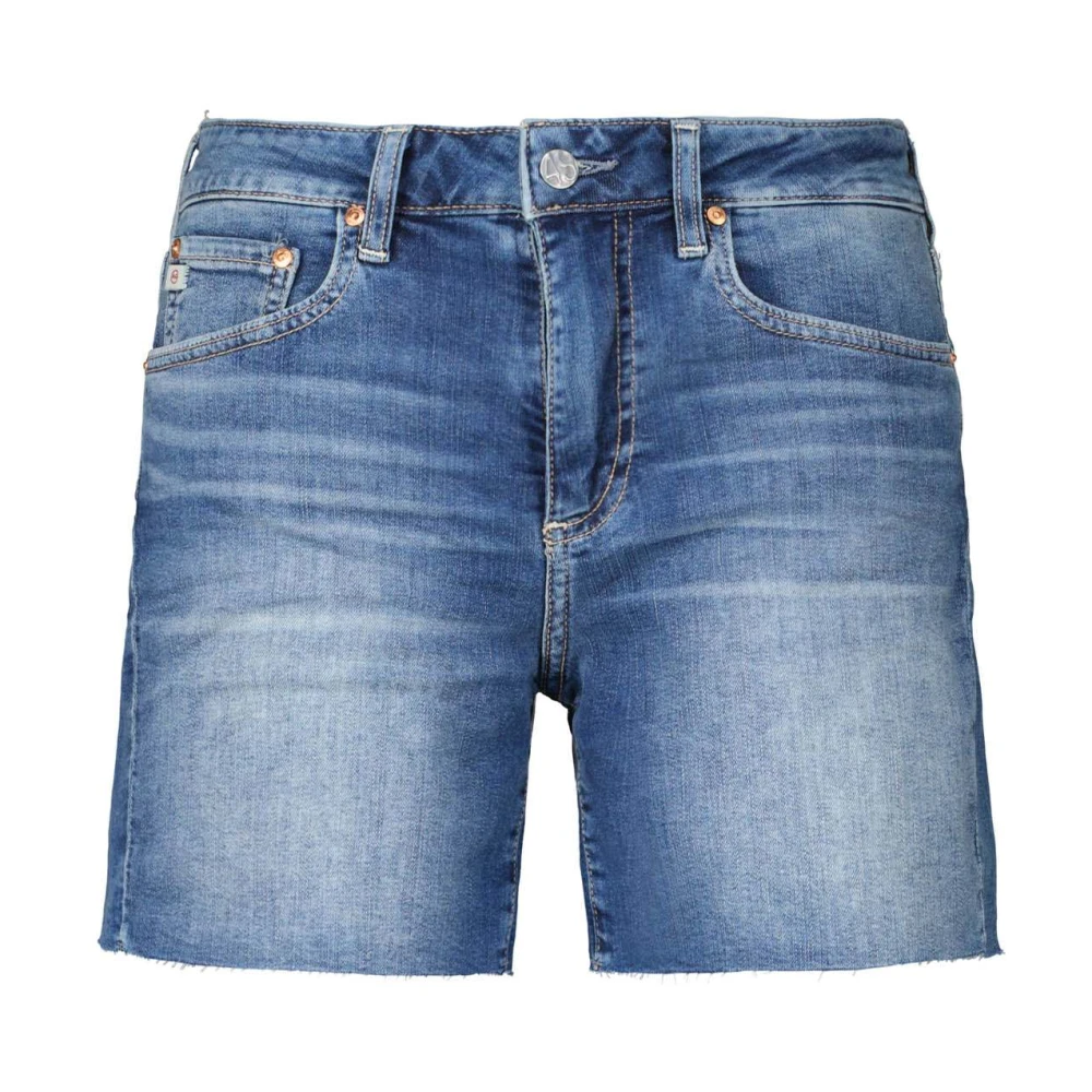 adriano goldschmied Denim shorts met relaxte pasvorm en rafelige zoom Blue Dames