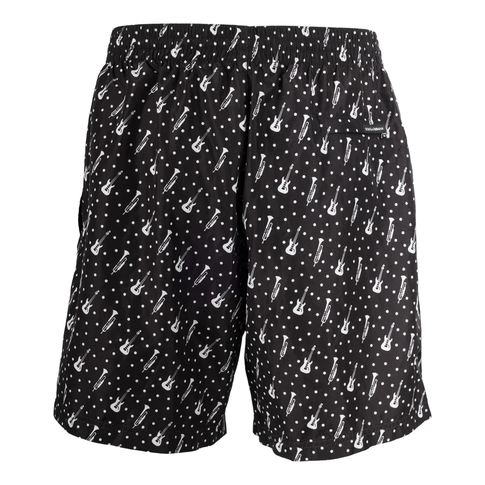 Dolce & Gabbana Zwembroek met Polka Dot-print Black Heren