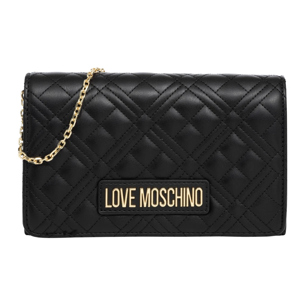Love Moschino Lettering Logo Crossbody bag Black Dames