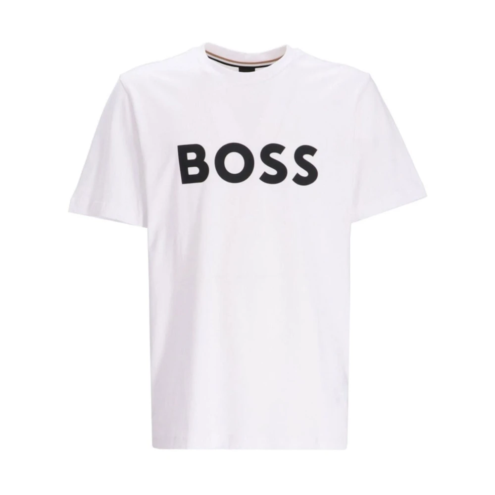 Hugo Boss Herr Vit T-shirt Hugo Boss Tiburt Modell 50495742 White, Herr