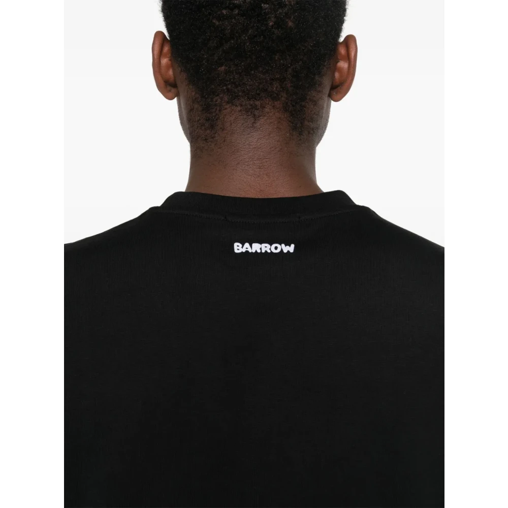 Barrow Zwarte Crew Neck T-shirt 100% Katoen Black Heren