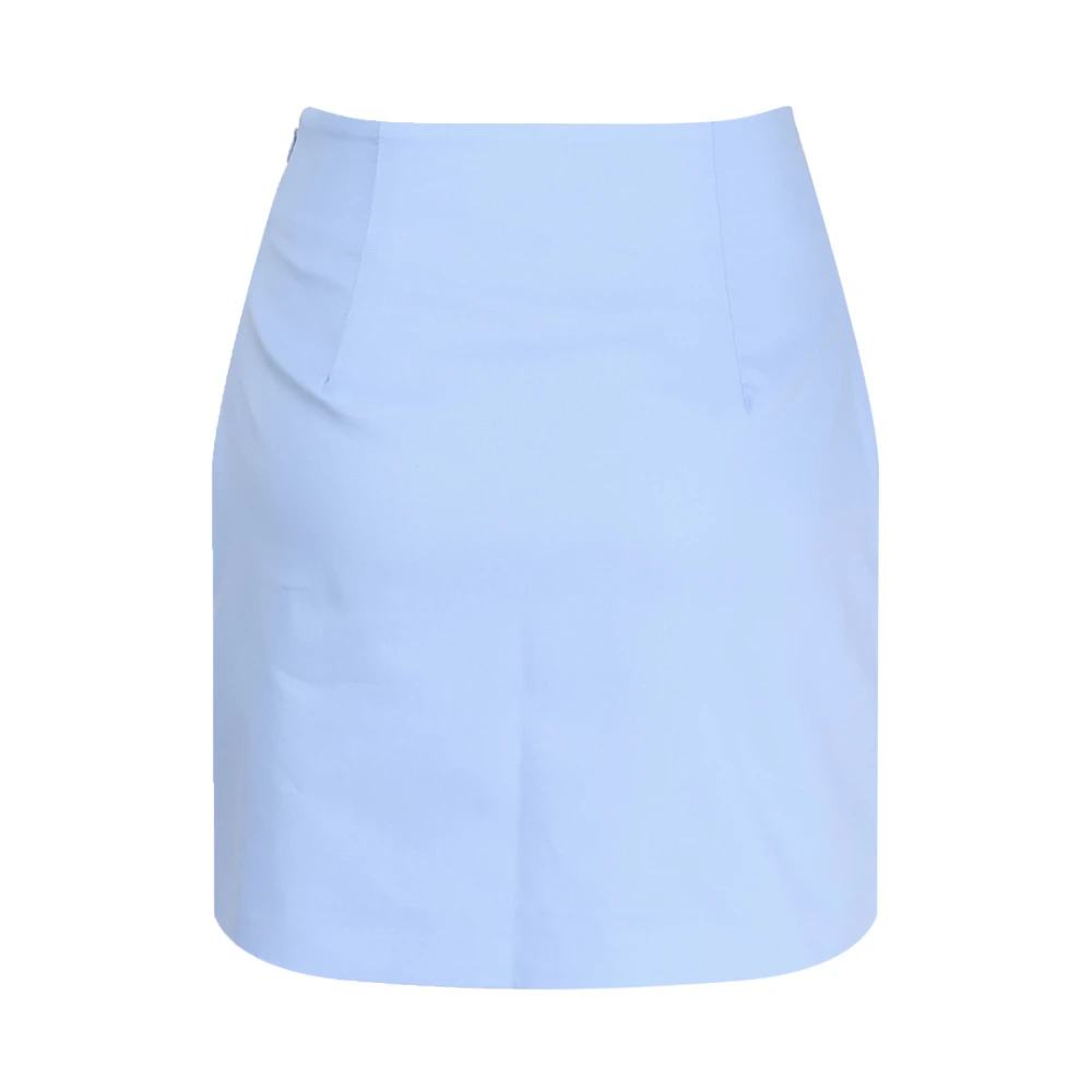 Andamane Blauwe Katoenen Rok met Hoge Taille Blue Dames