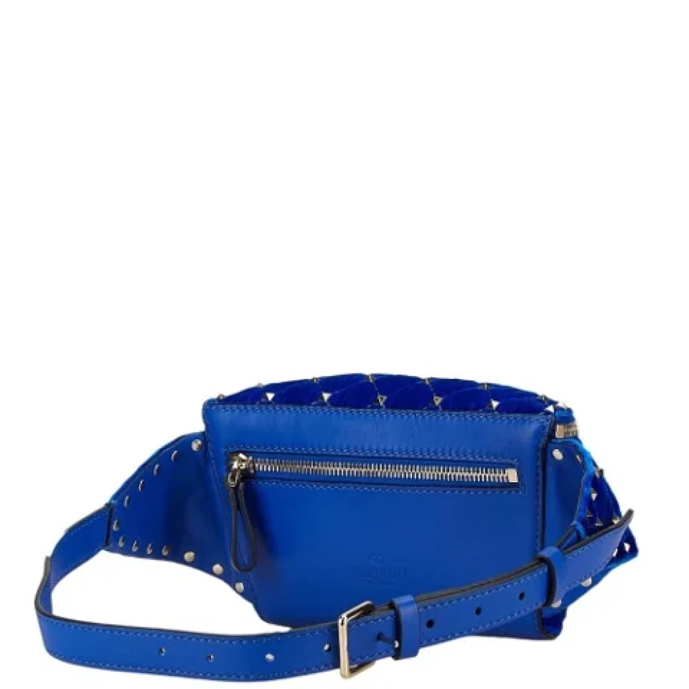 Valentino Vintage Pre-owned Leather crossbody-bags Blue Dames