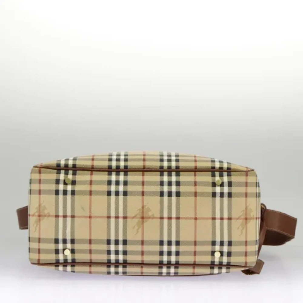 Burberry Vintage Pre-owned Leather shoulder-bags Beige Dames