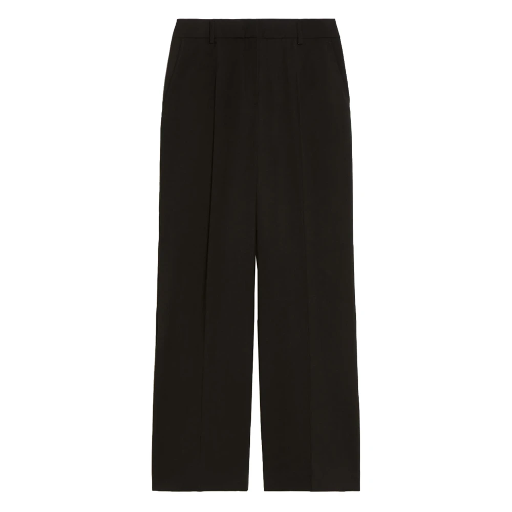 Weekend Zwarte wollen Palazzo broek Black Dames
