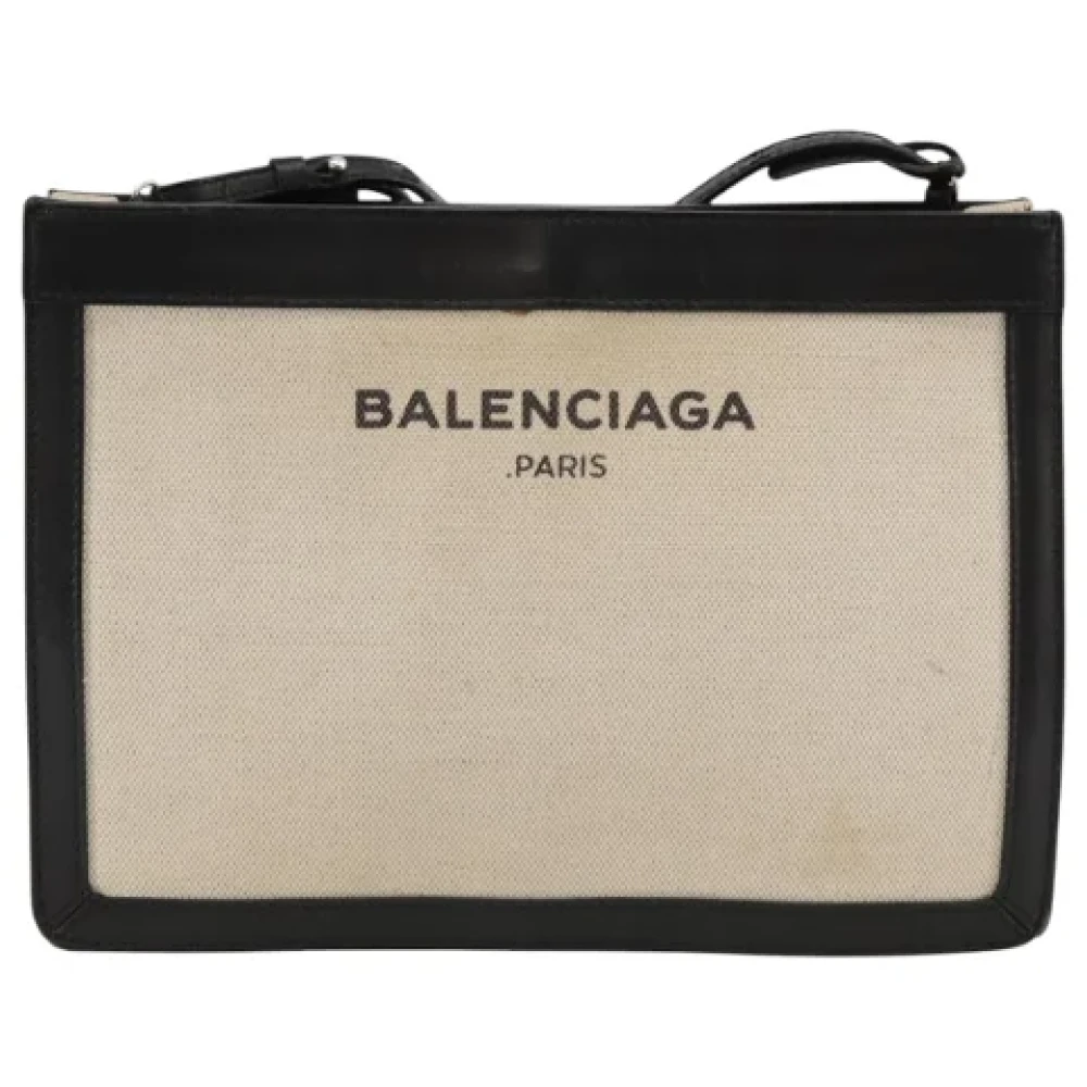 Balenciaga Vintage Pre-owned Canvas balenciaga-bags Beige Dames