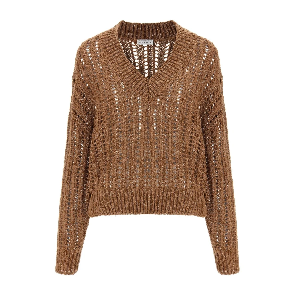 BRUNELLO CUCINELLI Luxe Sweaters Collectie Brown Dames