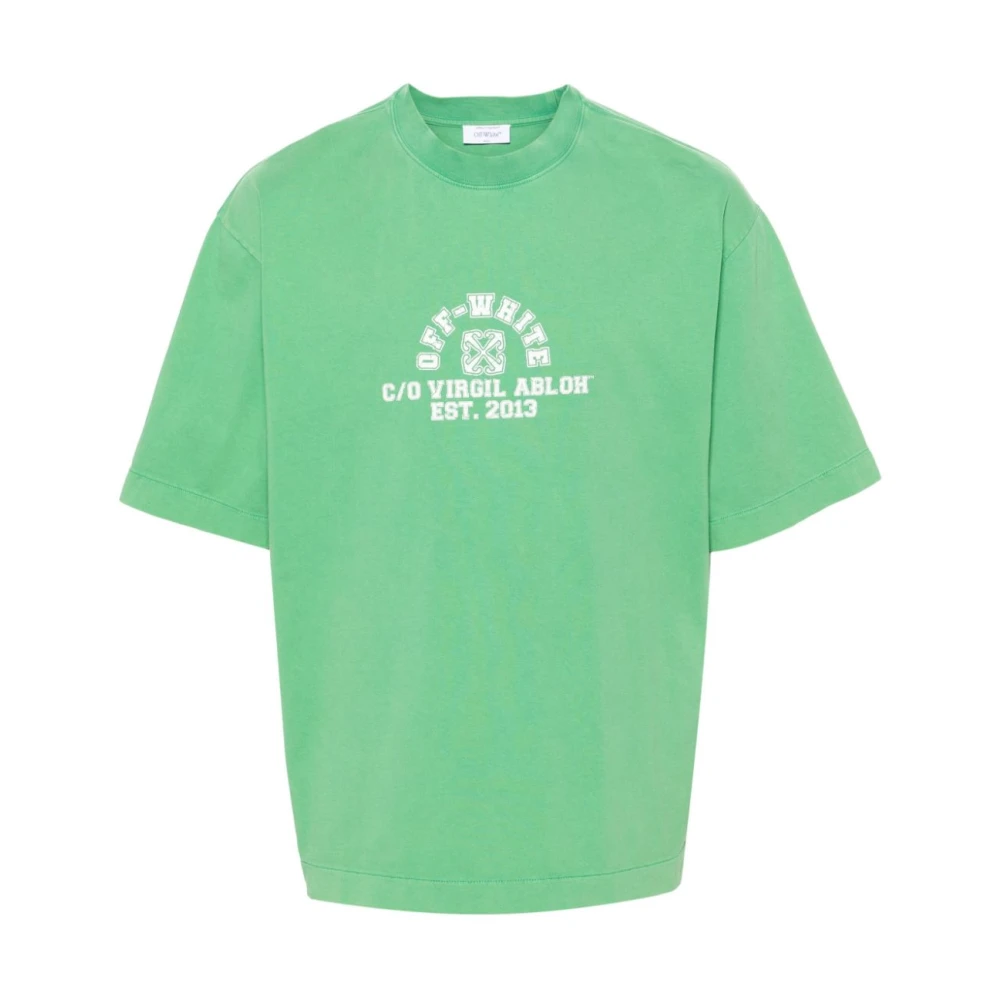 Off White Groene T-shirts en Polos Green Heren